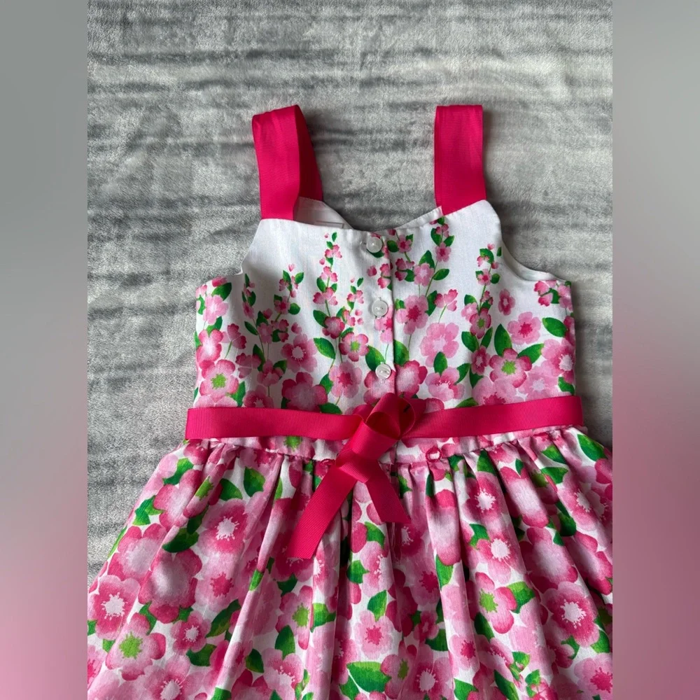 Elegant Pink Floral Kids‎ Dress